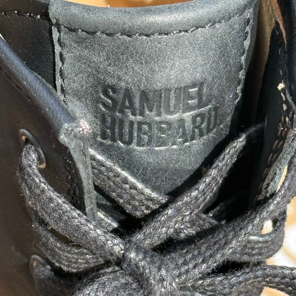 Samuel Hubbard Black Leather Moto Boots - Picture 8 of 11